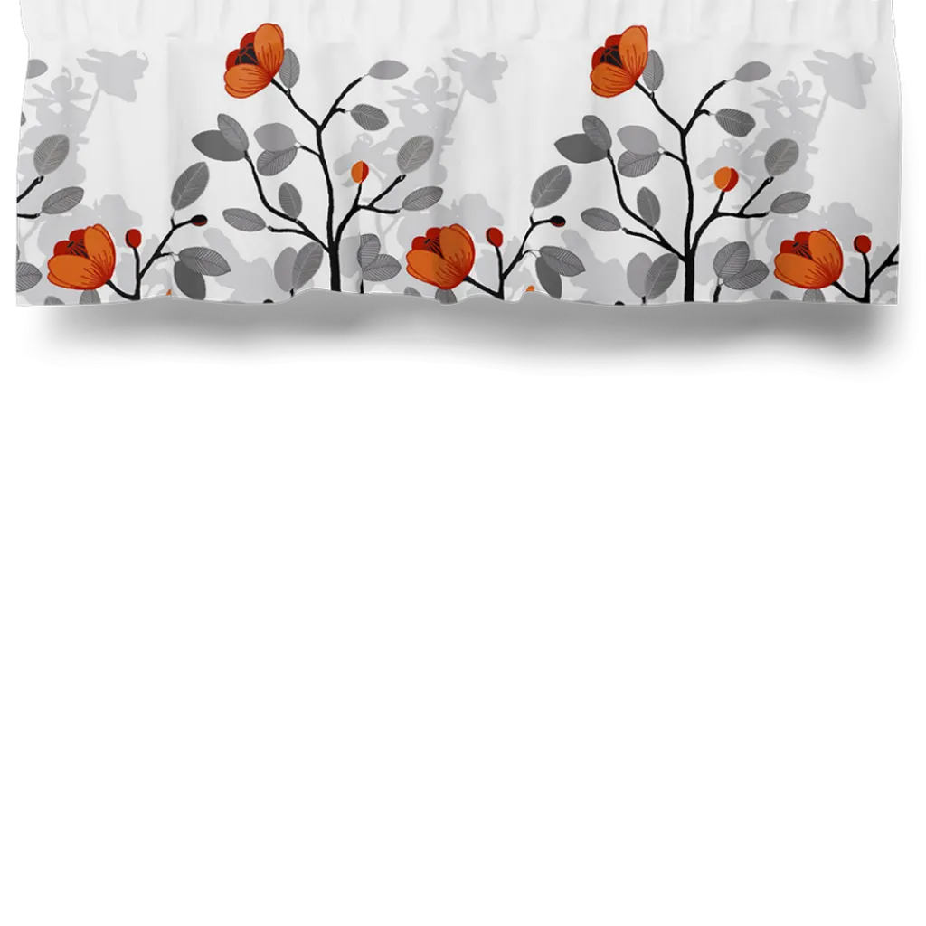 Arvidssons textil Gardinkappor Mönstrade|Ofelia orange gardinkappa metervara