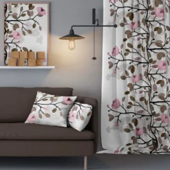 Arvidssons textil Gardintyger Mönstrade|Arvidssons Textil|Ofelia rosa tyg