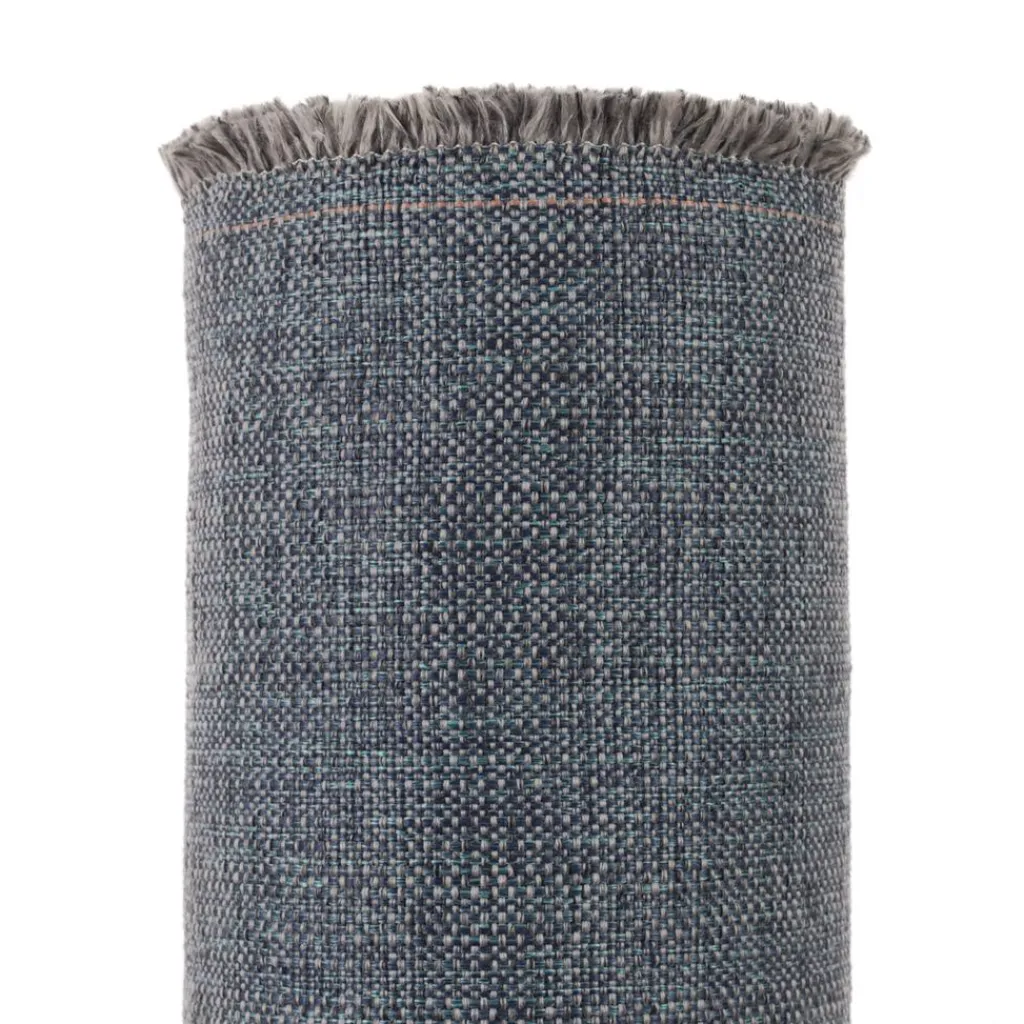 Nordisk Textil Enfärgade Möbeltyger|Omega Blå - Slitstarkt och vävt möbeltyg med melerad struktur
