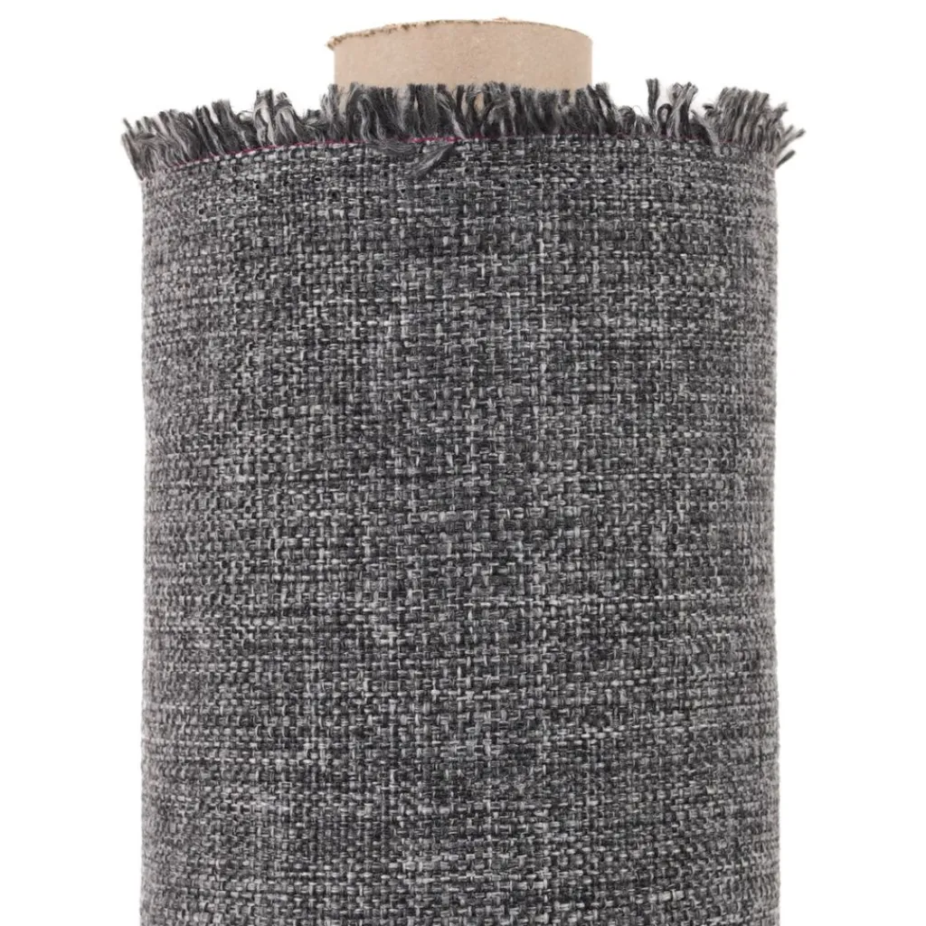 Nordisk Textil Enfärgade Möbeltyger|Omega Mörkgrå - Slitstarkt och vävt möbeltyg med melerad struktur