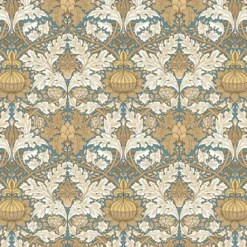 Arts & Crafts Tyger|Gardintyger Mönstrade|Opulence tyg -Slingrande blad, blommor och ornament