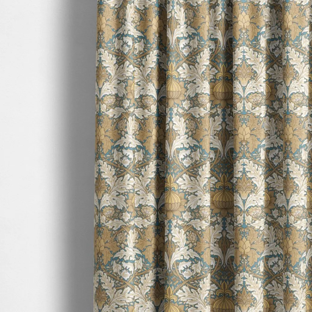Arts & Crafts Tyger|Gardintyger Mönstrade|Opulence tyg -Slingrande blad, blommor och ornament