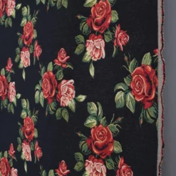 Arvidssons textil Blommiga Möbeltyger|Mönstrade Möbeltyger|Otis svart jacquard