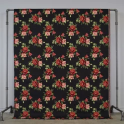 Arvidssons textil Blommiga Möbeltyger|Mönstrade Möbeltyger|Otis svart jacquard