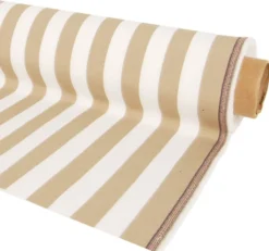 Nordisk Textil Randiga Möbeltyger|Rutor & Ränder|Oxford vit och beige blockrandigt tyg