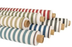 Nordisk Textil Randiga Möbeltyger|Rutor & Ränder|Oxford vit och beige blockrandigt tyg