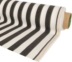 Nordisk Textil Randiga Möbeltyger|Rutor & Ränder|Oxford vit och svart blockrandigt tyg