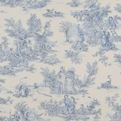 Nordisk Textil Gardintyger Mönstrade|Pastorale tyg med Toile de Jouy mönster