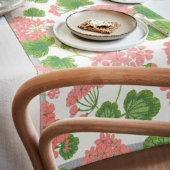 Ekelund Bordslöpare|Ekelund Löpare|Pelargonia löpare 35X120 - s Linneväveri