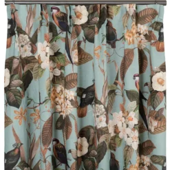 Nordisk Textil Gardiner Mönstrade|Philodendron gardiner - Exotisk prakt på turkos botten