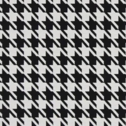 Nordisk Textil Rutiga Möbeltyger|Pied De Coq hundtand jacquardtyg i svart och vitt