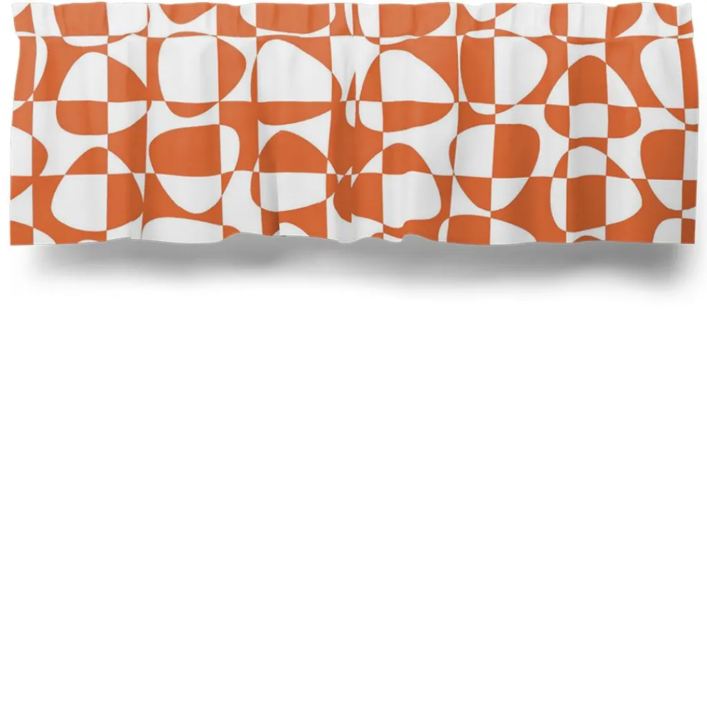 Arvidssons textil Gardinkappor Mönstrade|Pix orange gardinkappa metervara