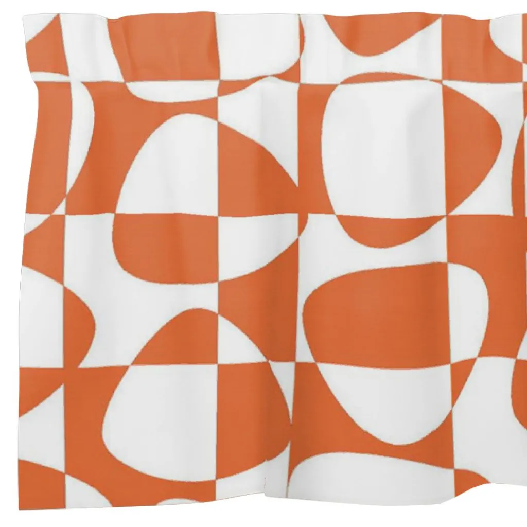 Arvidssons textil Gardinkappor Mönstrade|Pix orange gardinkappa metervara