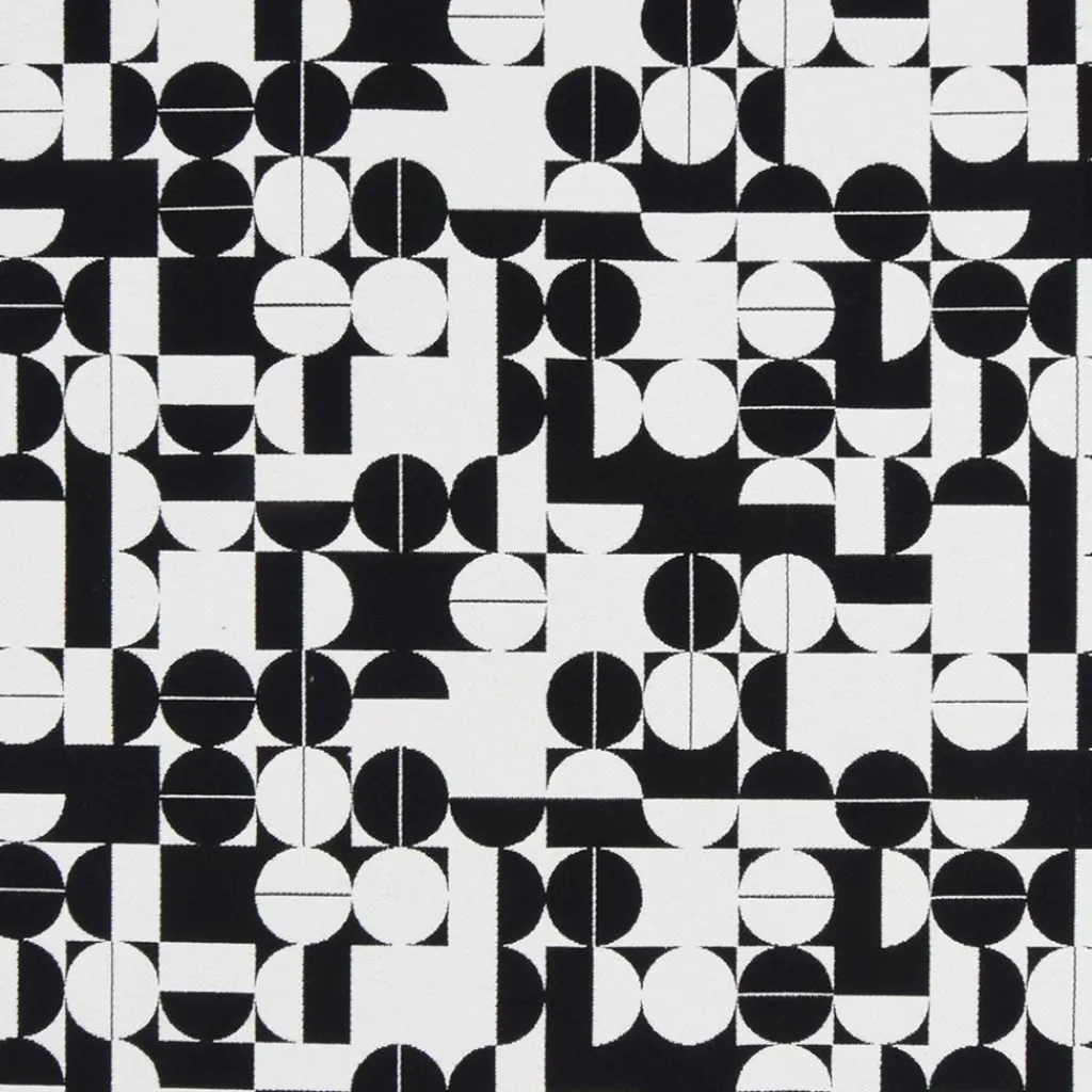 Nordisk Textil Mönstrade Möbeltyger|Pop vit-svart gobelängtyg