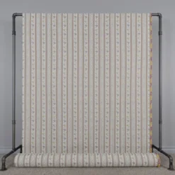Nordisk Textil Randiga Möbeltyger|Mönstrade Möbeltyger|Portugal beige randigt stiltyg för möbelklädsel