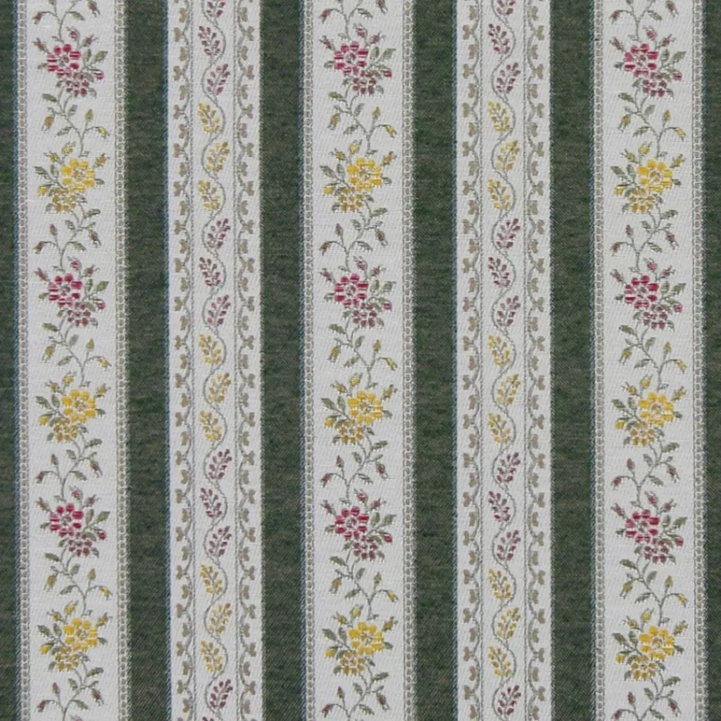 Nordisk Textil Randiga Möbeltyger|Mönstrade Möbeltyger|Portugal grön randigt stiltyg för möbelklädsel