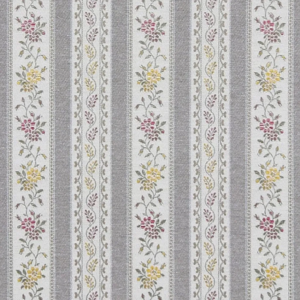 Nordisk Textil Randiga Möbeltyger|Mönstrade Möbeltyger|Portugal ljusgrå randigt stiltyg för möbelklädsel