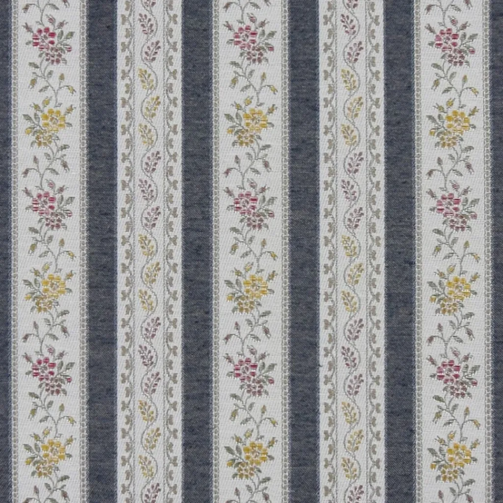 Nordisk Textil Randiga Möbeltyger|Mönstrade Möbeltyger|Portugal marinblå randigt stiltyg för möbelklädsel