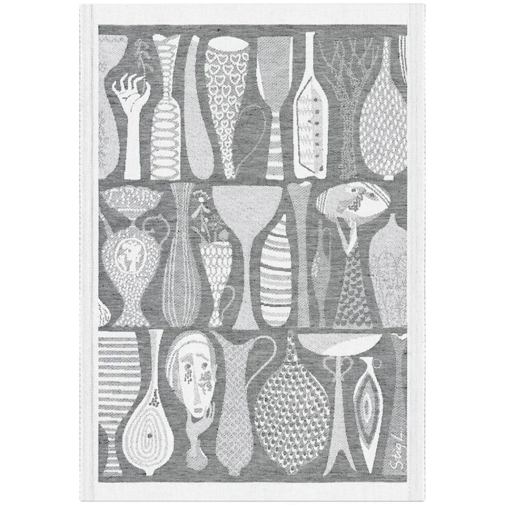 Ekelund Kökshandduk|Pottery kökshandduk 35X50 - Design av Stig Lindberg