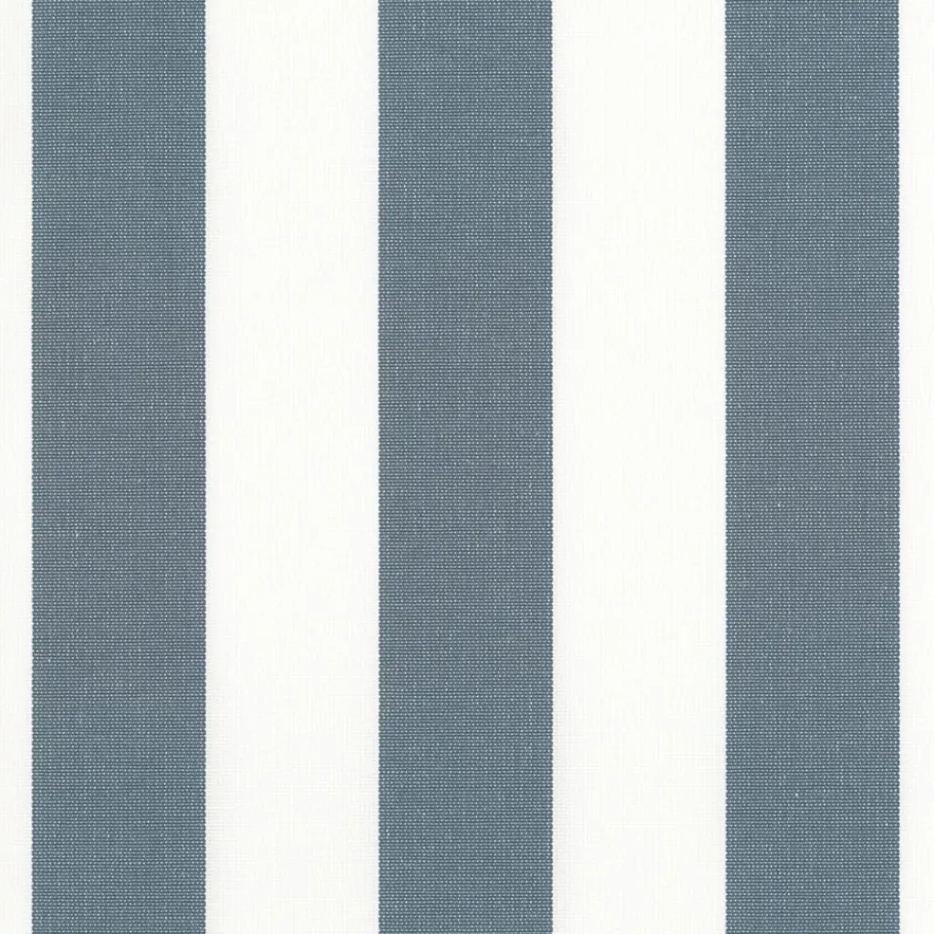 Nordisk Textil Randiga Möbeltyger|Rutor & Ränder|Preston vit och duvblå bredrandigt tyg