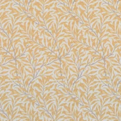Jakobsdals Arts & Crafts Tyger|Gardintyger Mönstrade|Ramas gul tyg med kvistar och blad