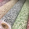 Jakobsdals Arts & Crafts Tyger|Gardintyger Mönstrade|Ramas mörkgrå tyg med kvistar och blad