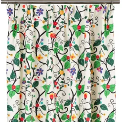 Nordisk Textil Gardiner Mönstrade|Rauma Garden gardiner – Färgstark gardin med lekfullt blommönster