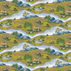 Arvidssons textil Gardintyger Mönstrade|Arvidssons Textil|Renvandring grön tyg