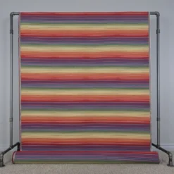Randiga Möbeltyger|Mönstrade Möbeltyger|Retro stripes randigt multifärgat gobelängtyg