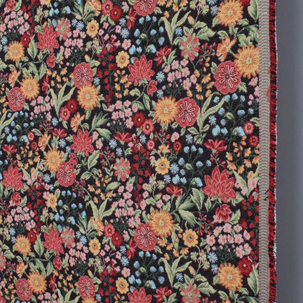 Arvidssons textil Blommiga Möbeltyger|Mönstrade Möbeltyger|Romantic svart jacquard