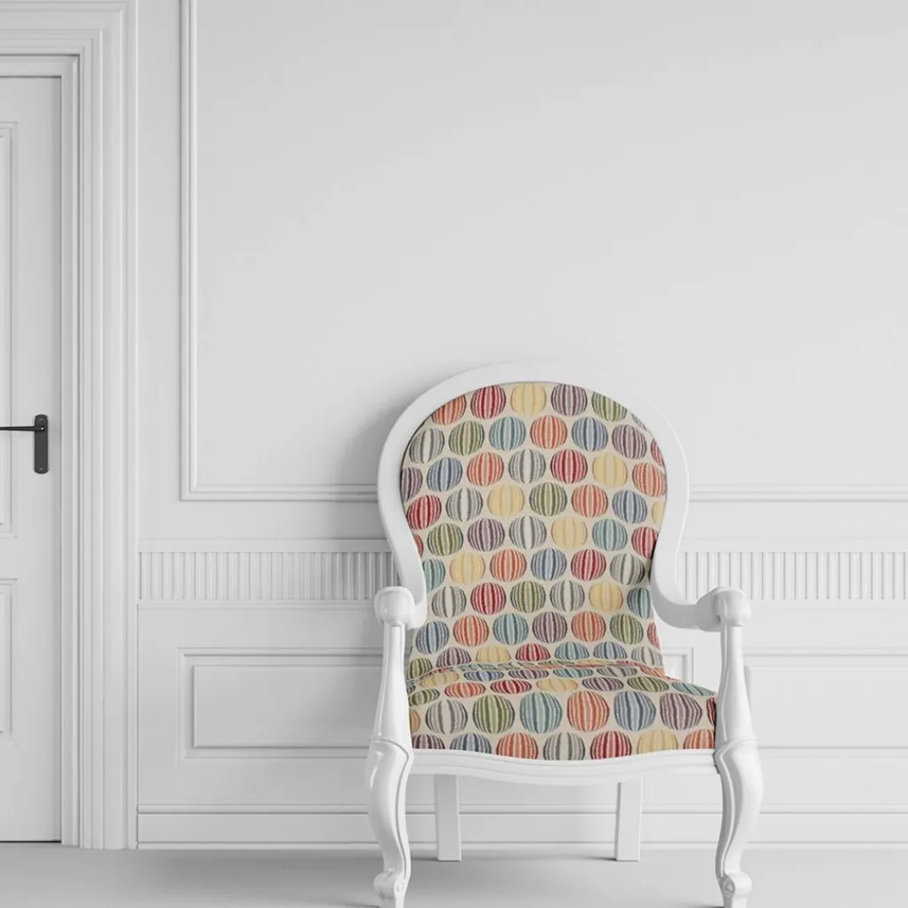 Nordisk Textil Mönstrade Möbeltyger|Roswalt natur möbeltyg