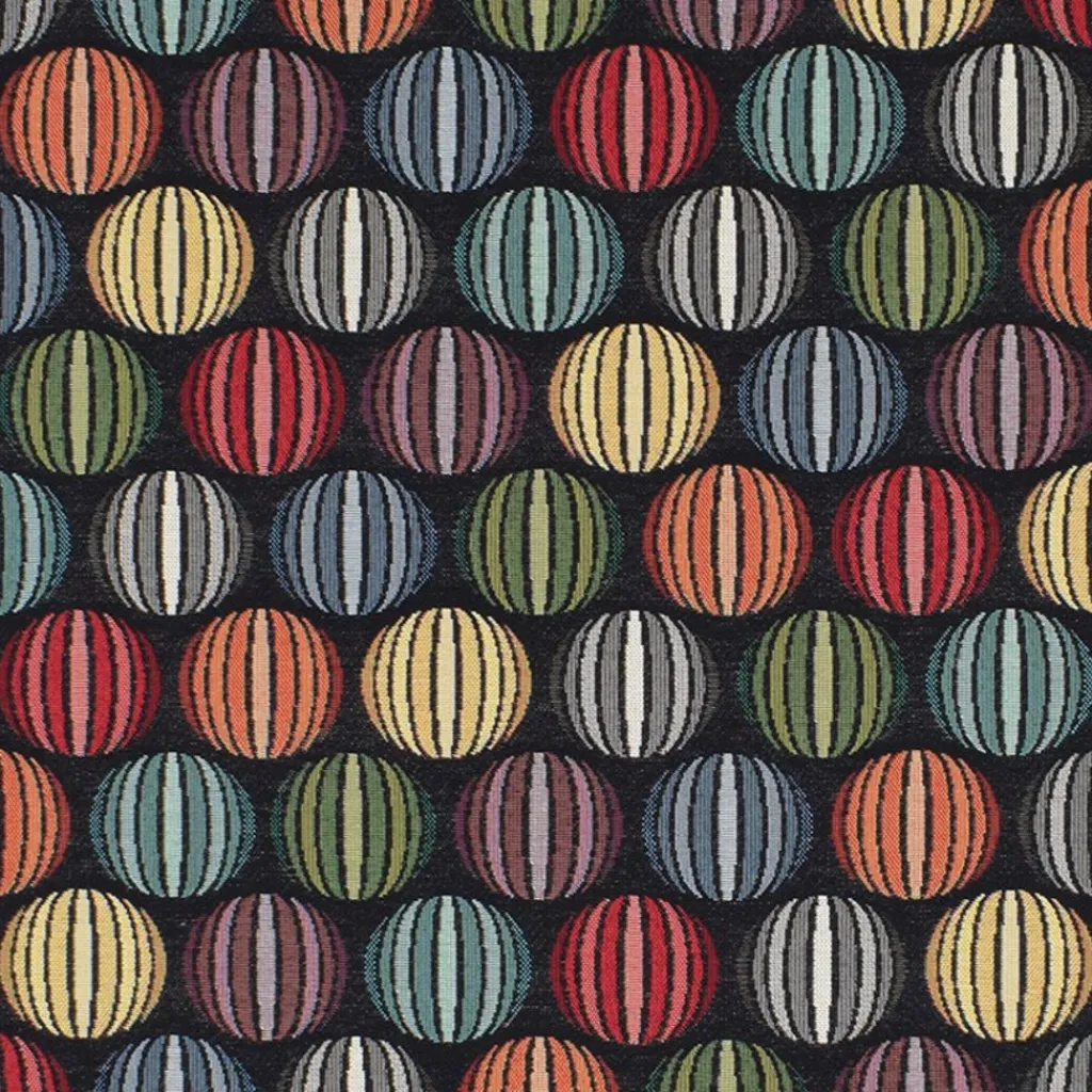 Nordisk Textil Mönstrade Möbeltyger|Roswalt svart möbeltyg