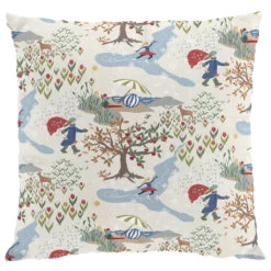 Arvidssons textil Mönstrade Kuddfodral|Årstider beige kuddfodral