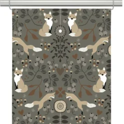 Arvidssons textil Panelgardiner|Rävstigen khaki panelgardiner