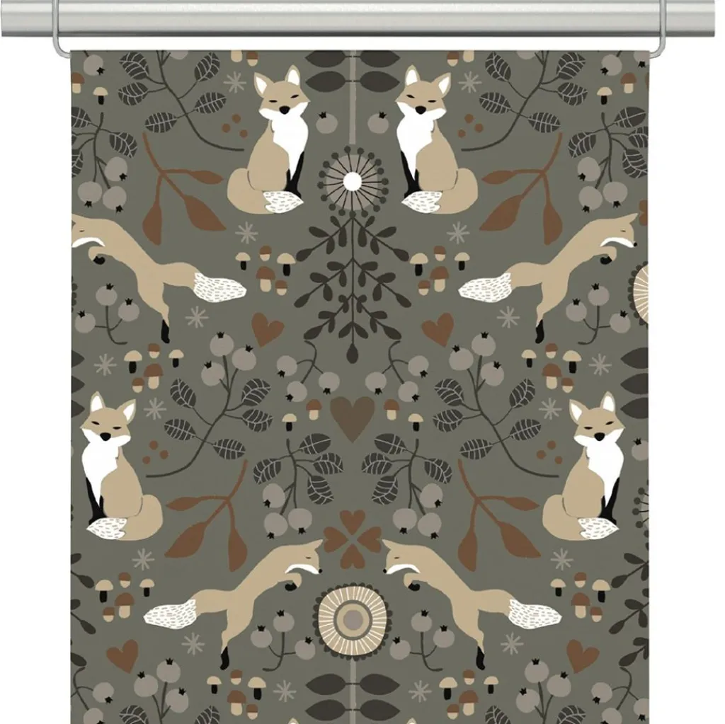 Arvidssons textil Panelgardiner|Rävstigen khaki panelgardiner