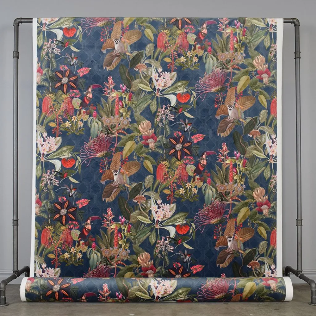 Gardintyger Mönstrade|Sammetstyger|Sammet Botanic Chic