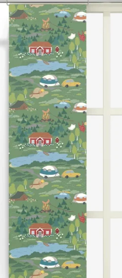 Arvidssons textil Panelgardiner|Semester grön panelgardiner
