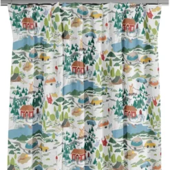 Arvidssons textil Gardiner Mönstrade|Semester vit gardiner – sommar och camping