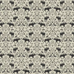 Arvidssons textil Gardintyger Mönstrade|Arvidssons Textil|Skogens Konung culla svart - tyg