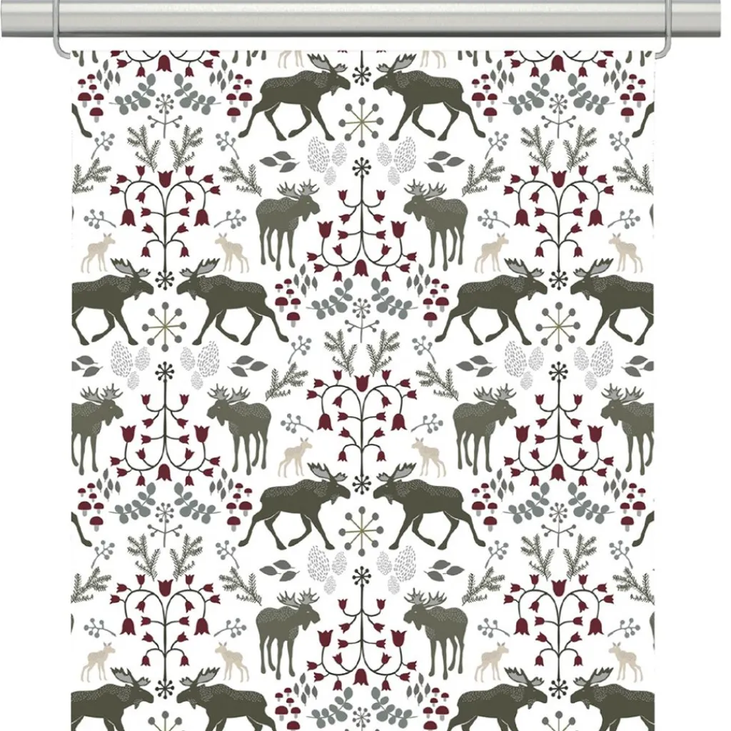 Arvidssons textil Panelgardiner|Skogens konung khakigrön - panelgardiner
