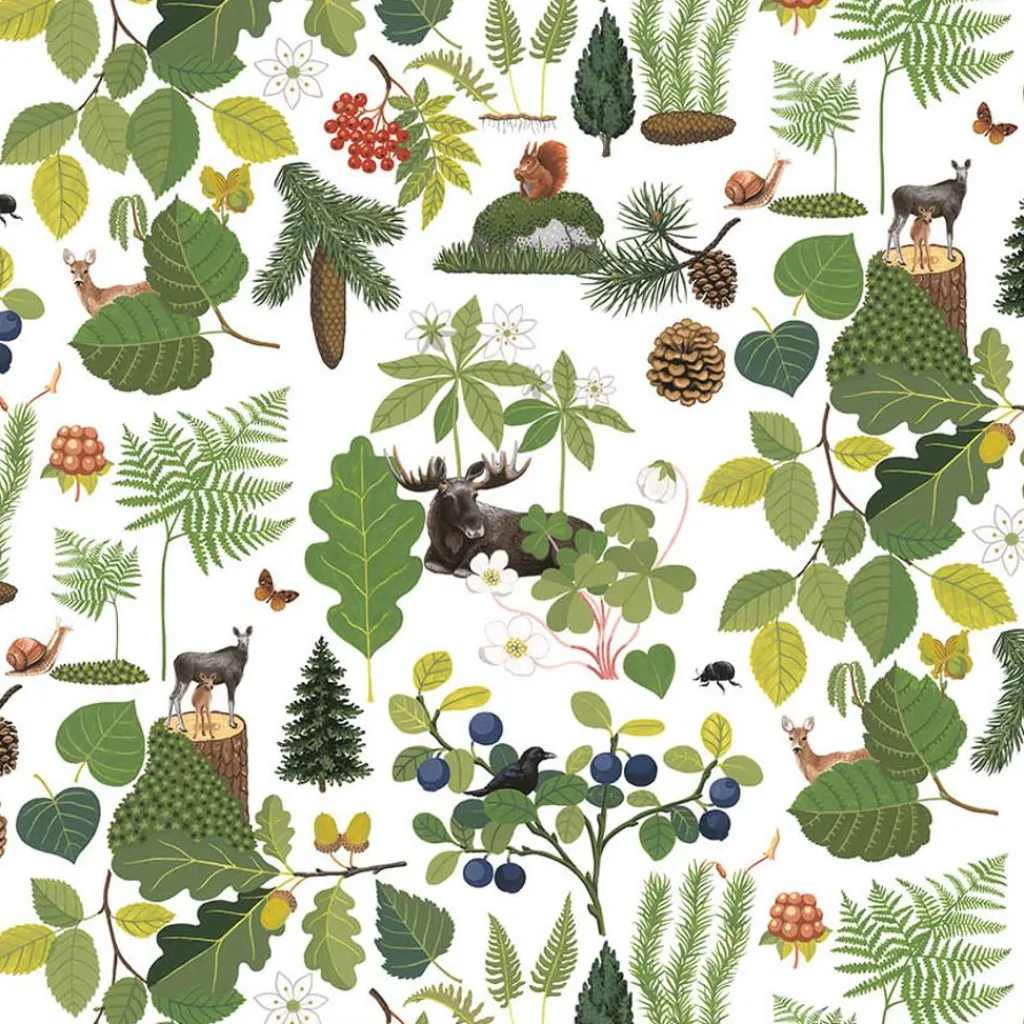 Arvidssons textil Gardintyger Mönstrade|Arvidssons Textil|Skogsliv tyg