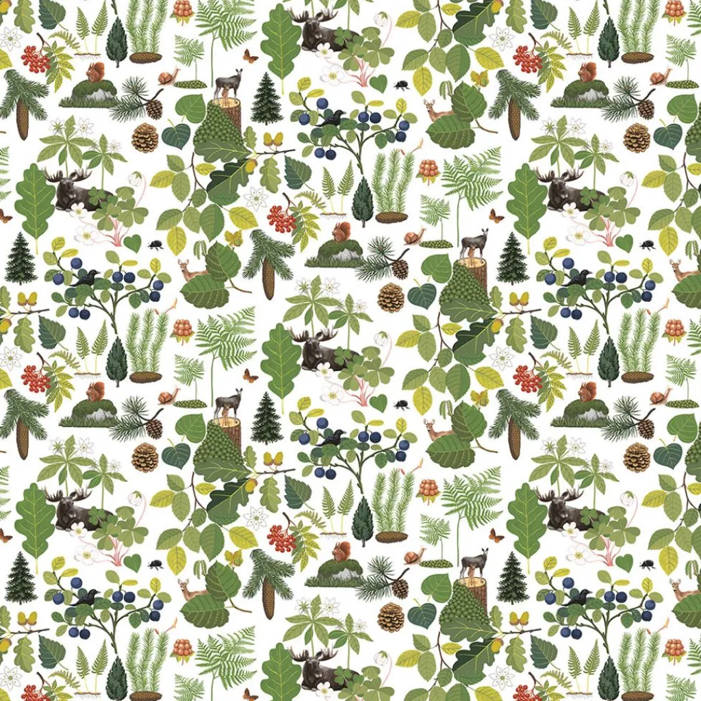 Arvidssons textil Gardintyger Mönstrade|Arvidssons Textil|Skogsliv tyg