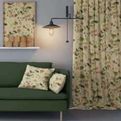 Arvidssons textil Gardintyger Mönstrade|Arvidssons Textil|Skogsälvan beige tyg