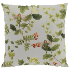 Arvidssons textil Mönstrade Kuddfodral|Skogsälvan grå kuddfodral