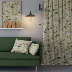 Arvidssons textil Gardintyger Mönstrade|Arvidssons Textil|Skogsälvan grå tyg
