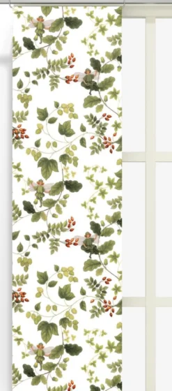Arvidssons textil Panelgardiner|Skogsälvan vit panelgardiner