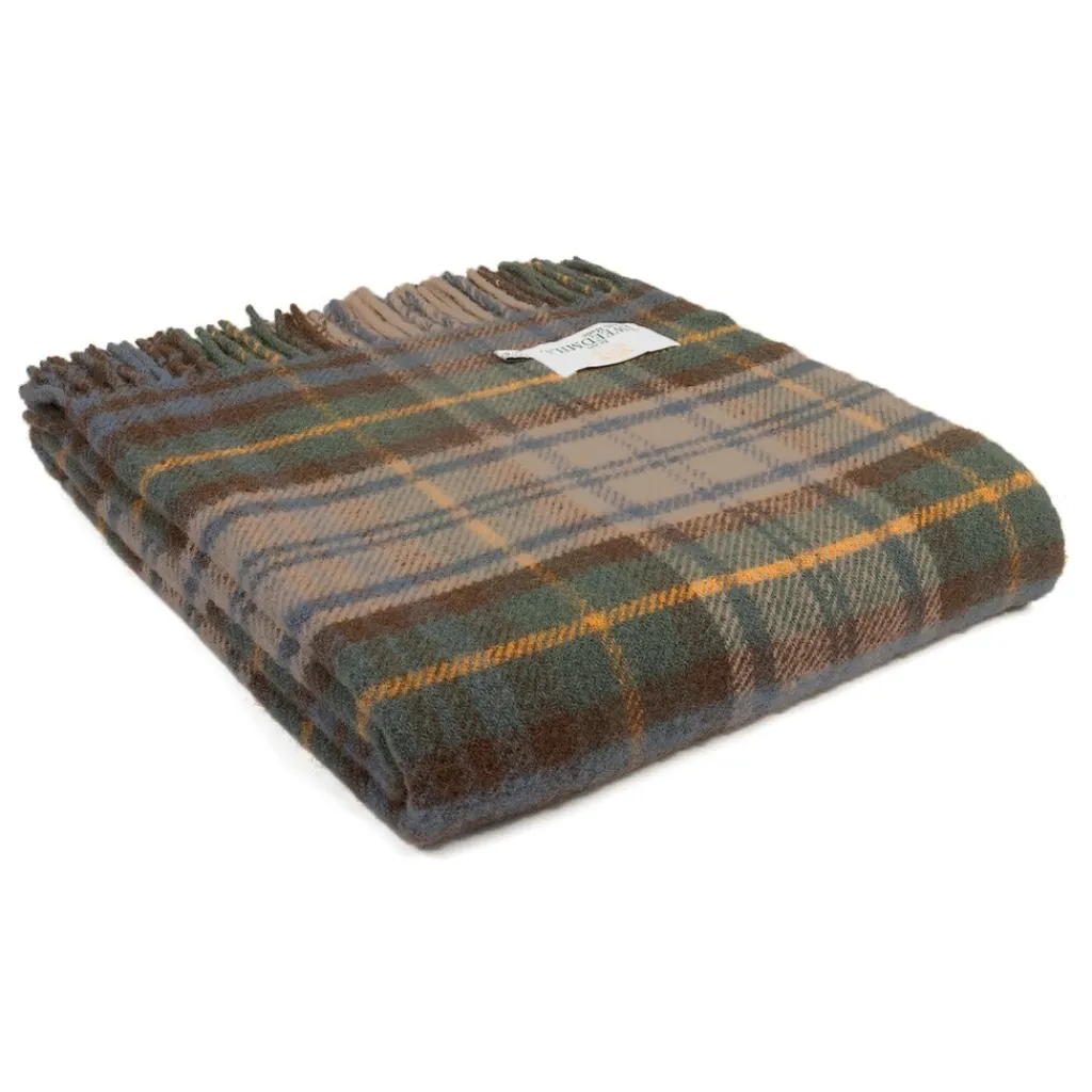 Tweedmill textiles Ullplädar|Skotskrutig ullpläd Antique Dress Gordon - 100% Ull, 150x183 cm