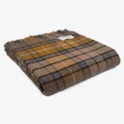 Tweedmill textiles Ullplädar|Skotskrutig ullpläd Natural Buchanan, 100% Ull, 150x183 cm