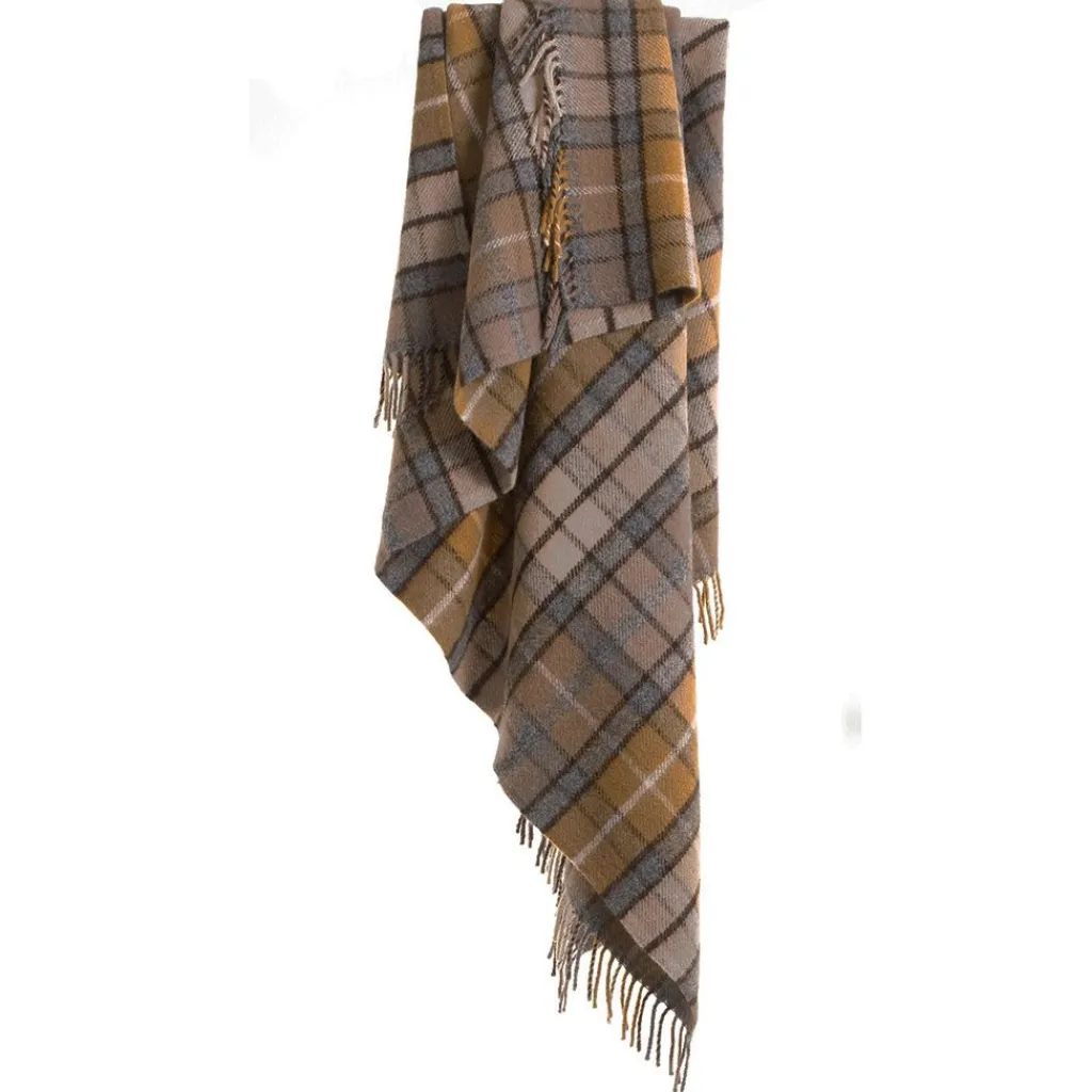 Tweedmill textiles Ullplädar|Skotskrutig ullpläd Natural Buchanan, 100% Ull, 150x183 cm