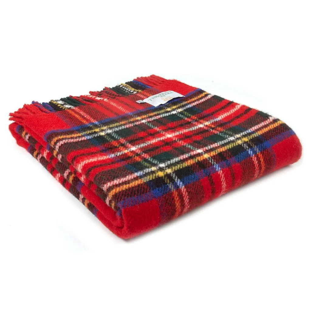 Tweedmill textiles Ullplädar|Skotskrutig ullpläd Royal Stewart, 100% Ull, 150x183 cm